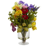 Nearly Natural 4987 Artificial Spring Floral Arrangement, Multicolor