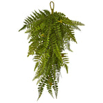 Nearly Natural 4322-S2 28" Artificial Green Fern Teardrop, Set of 2