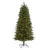 Nearly Natural 6` Slim West Virginia Mountain Pine Artificial Christmas Tree with 300 Clear Lights and 629 Bendable Branches