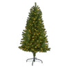 Nearly Natural 5`Virginia Fir Artificial Christmas Tree with 200 Clear Lights and 379 Bendable Branches