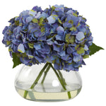 Nearly Natural Large Blooming Hydrangea w/Vase