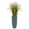 Nearly Natural P1556 37” Onion Grass Artificial Plant in Gray Planters
