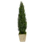 Nearly Natural T2473 51`` Cedar Artificial Tree in Country White Planter