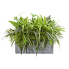 Nearly Natural 8538 22" Artificial Green Mixed Greens & Fern in Stone Planter