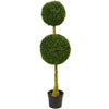 Nearly Natural 5519 4.5' Artificial Green Double Topiary Boxwood Tree, UV Resistant (Indoor/Outdoor)