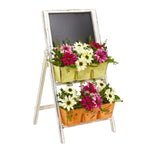 Nearly Natural 1762 31" Mixed Daisy Artificial Arrangement in Farmhouse Stand with Chalkboard