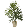 Nearly Natural 50`` Kentia Artificial Palm Tree in Country White Planter