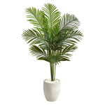 Nearly Natural T2583 5` Paradise Palm Artificial Tree in White Planter