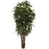 Nearly Natural 5404 6' Artificial Green Raphis Palm Tree