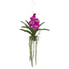 Nearly Natural 4590 41" Artificial Green & Pink Vanda Orchid Plant in Hanging Basket