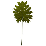 Nearly Natural 6120-S12 31" Artificial Green Selloum Philo Single Leaf Stem, Set of 12