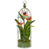 Nearly Natural 1509 24" Artificial Green Birds of Paradise in Bird Cage