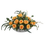 Nearly Natural 23`` Rose and Eucalyptus Artificial Arrangement in Vase