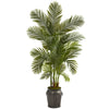 Nearly Natural 70`` Areca Palm Artificial Tree in Metal Planter