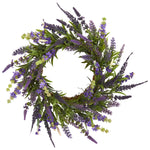 Nearly Natural 4215 18" Artificial Green & Purple Lavender Wreath
