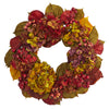 Nearly Natural 4176 24" Fall Hydrangea Wreath