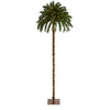 Nearly Natural 7`Christmas Palm Artificial Tree with 300 White Warm LED Lights