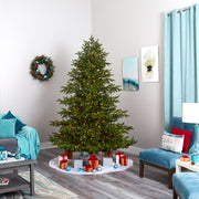 Nearly Natural 7.5`South Carolina Spruce Real Touch Artificial Christmas Tree with 650 (Multifunction) Warm White LED Lights with Instant Connect Technology and 1081 Bendable Branches