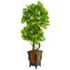 Nearly Natural 9283 6' Artificial Green Maple Tree in Decorative Planter