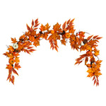 Nearly Natural W1217 6` Gourds, Berries and Pinecone Artificial Fall Garland