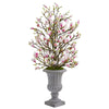 Nearly Natural 46`` Magnolia Artificial Arrangement in Decorative Urn