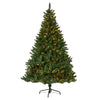 Nearly Natural 7` Northern Rocky Spruce Artificial Christmas Tree with 400 Clear Lights and 1330 Bendable Branches