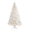 Nearly Natural T3391 9` White Artificial Christmas Tree with 650 LED Lights