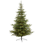 Nearly Natural 9` Layered Washington Spruce Artificial Christmas Tree with 750 Clear LED Lights and 2055 Bendable Branches