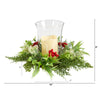 Nearly Natural A1865 8” Berries Artificial Christmas Arrangement Candelabrum