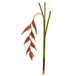 Nearly Natural 2205-S4 31" Artificial Green & Orange Hanging Heliconia Flower, Set of 4