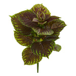 Nearly Natural 2296-S8 16" Artificial Green & Brown Real Touch Coleus Bush Plant, Set of 8