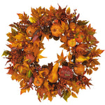 Nearly Natural 28`` Harvest Wreath