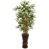 Nearly Natural 5801 4.5' Artificial Green Bamboo Tree in Bamboo Planter