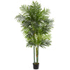 Nearly Natural 5538 7.5" Artificial Green Areca Palm Tree