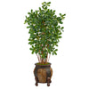 Nearly Natural T2458 4.5’ Black Olive Artificial Tree in Decorative Planter