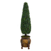 Nearly Natural T2194 59” Boxwood Topiary Artificial Tree in Decorative Planter