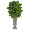 Nearly Natural 8577 35" Artificial Green Real Touch Evergreen Plant in Sandstone Urn