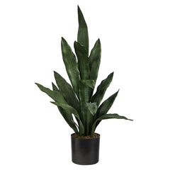 nearly natural sansevieria with black planter Nearly Natural Sansevieria with Black Planter