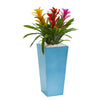 Nearly Natural 26`` Triple Bromeliad Artificial Plant in Turquoise Tower Vase