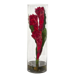 Nearly Natural 1729 Red Ginger Torch Artificial Arrangement