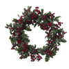 Nearly Natural 4921 24" Artificial Green & Red Holly Berry Wreath