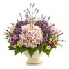 Nearly Natural A1143 32" Artificial Hydrangea, Lavender & Mixed Flower Arrangement, Multicolor