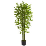 Nearly Natural 5385 5' Artificial Green Bamboo Tree, UV Resistant Indoor/Outdoor