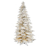 Nearly Natural 9` Flocked Grand Northern Rocky Fir Artificial Christmas Tree with 8208 LED Lights