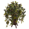 Nearly Natural 8191 32" Artificial Green Grape Leaf Plant in Stand Planter