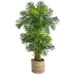 Nearly Natural T2986 6` Hawaii Artificial Palm Tree in Natural Cotton Planters