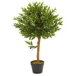 Nearly Natural 9105 34" Artificial Green Olive Topiary Tree, UV Resistant (Indoor/Outdoor)