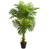 Nearly Natural 5591 5' Artificial Green Double Stalk Hawaii Palm Tree