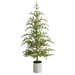 Nearly Natural T3395 5.5`  Artificial Christmas Tree in Planter with 150 Lights