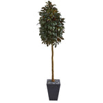 Nearly Natural 9615 71" Artificial Green Capensia Ficus Tree in Slate Planter